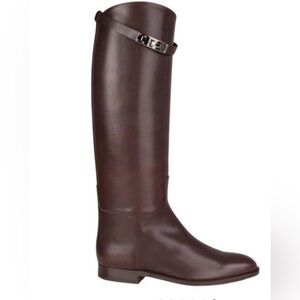 HERMES Brown Leather Jumping Boots / Riding boots